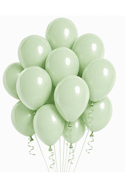 Sev-AL Balonları Makaron Yeşil Soft Parti Balonu 5’li Set 11 İnç Lateks Balon...