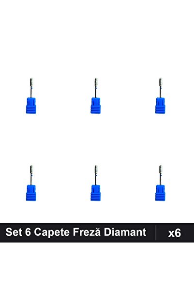 NAİLS Set 6 Capete Freză Diamant Unghii, Manichiură Profesională, Șlefuire Pr...