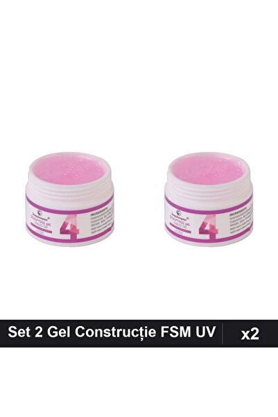 FSM Set 2 Gel de Construcție UV LED 15g, Nuanță 04, Manichiură Profesională