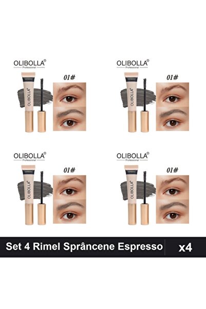 OLİBOLLA Set 4 Rimel Sprâncene #01 Espresso, Manichiură Profesională