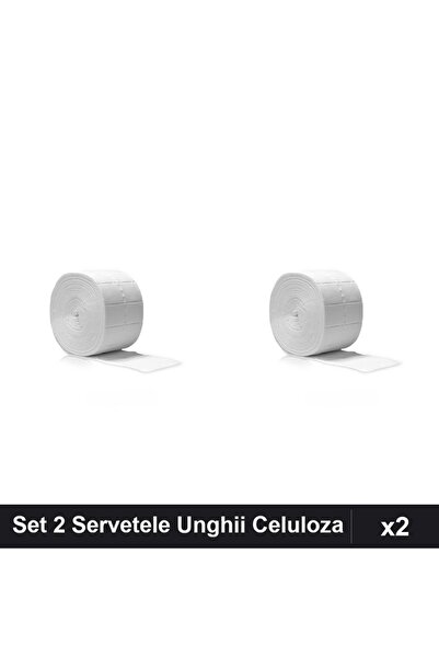 NAİLS Set 2 Servetele Unghii Celuloza, 300 Bucati per Rola, Cleaner Remover A...