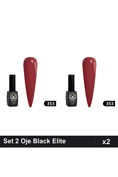 global fashion Set 2 Oje Semipermanente Black Elite 8ml, Manichiura UV/LED,
