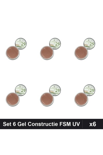 FSM Set 6 Gel Constructie UV LED 15g, Builder Gel Manichiura Profesionala
