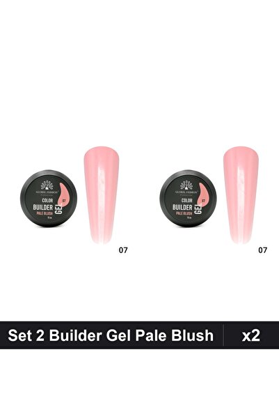 global fashion Set 2 Color Builder Gel UV 15g Nr.07 Pale Blush, Constructie U...