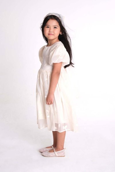 Sweet Luna Girl's back lace detailed bandana dress