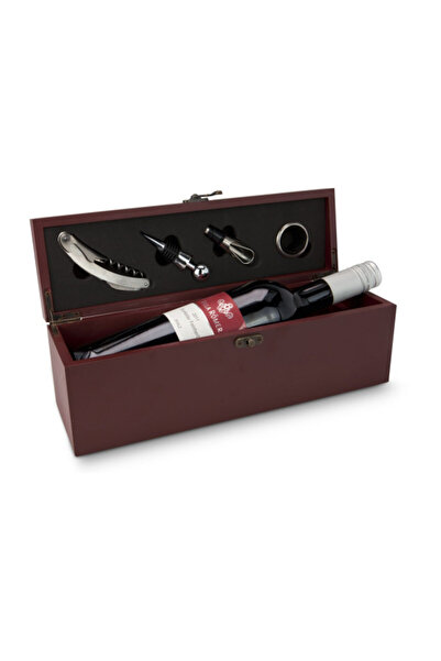 PROMİNOX Rominox Vino Classic wooden accessory box, 4 accessories, gift prese...