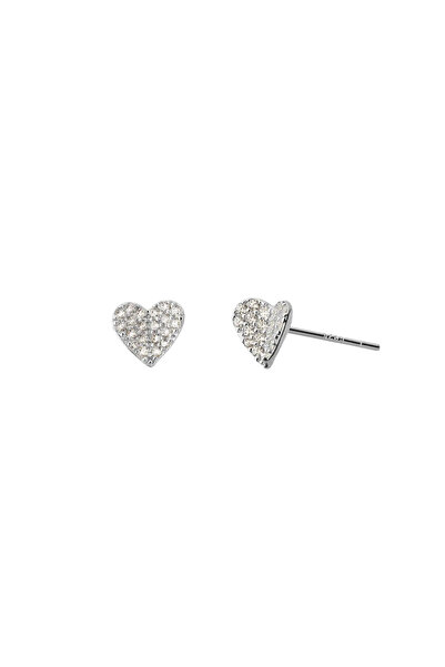 Lisa&Co. Cercei Argint Shiny Butterfly Heart Argint placat cu rodiu / Zircon ...