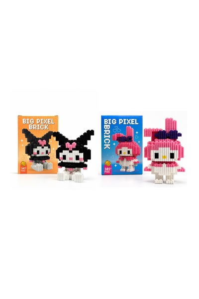 NETAVANTAJ Kuromi My Melody Tasarımlı Büyük Parçalı Blok Oyuncak Seti Big Pix...