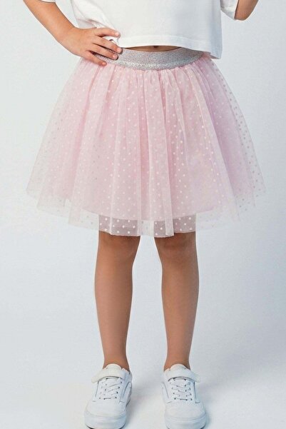 Breeze Fusta tutu pentru fete, cu model cu buline, 5-9 ani, roz