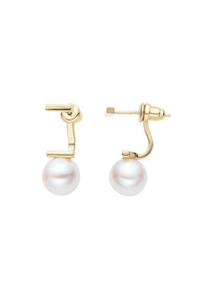 Lisa&Co. Cercei Argint Pearl Anchor L Argint placat cu aur galben / Shellpear...