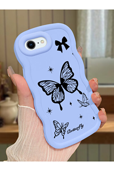 SLIMFELT iPhone 6/6S Uyumlu Yüksek Kalite Kelebek Silikon Kılıf, Darbeye Kaym...