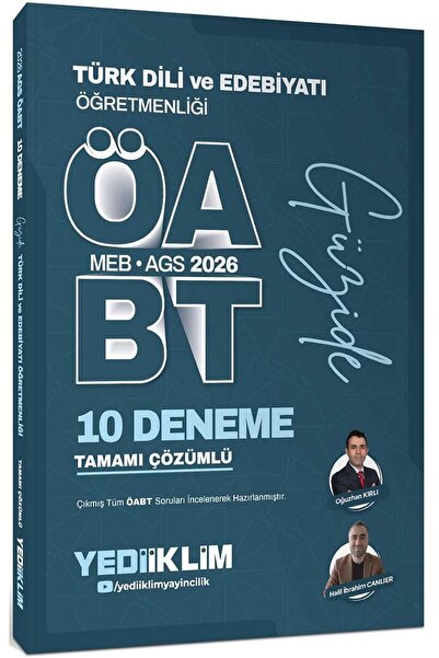 Yediiklim Yayınları 2026 MEB AGS ÖABT Güzide Türk Dili ve Edebiyatı Öğretmenl...