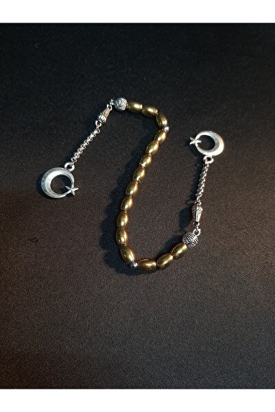 MRYart Gold Color Stick Cut Natural Hematite Stone and Silver Color Metal Det...