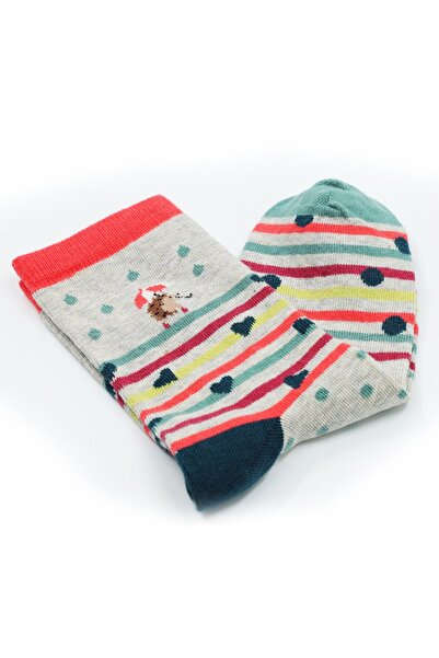 Serena Women's organic seamless socks with stripes and polka dots