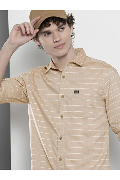 The Indian Garage Co By Styli Men Slim Fit Striped Shirt