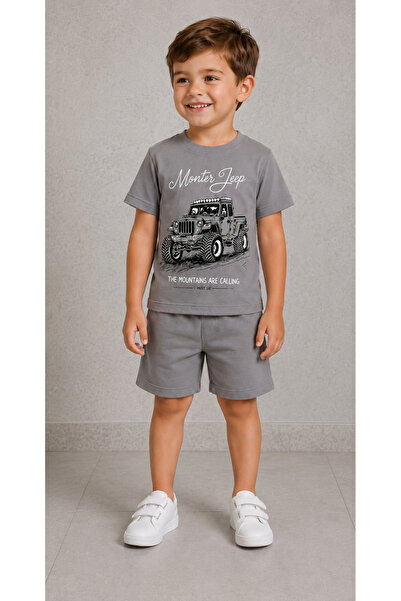 Melodikids Boy's Summer Shorts and T-Shirt Cotton Set