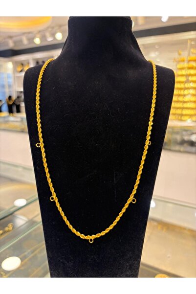imitasyon dünyası Burgu,Halat Zincir 22 Ayar Altın Kaplama 3mm Kalınlık 60cm ...