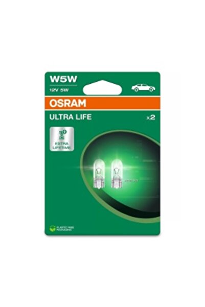 Osram Σετ 2 Becuri 12V W5W Blister Ultra Life