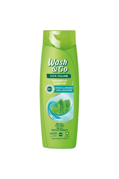 Vader Shampoo, Wash and Go, 360 ml Menthol Men,