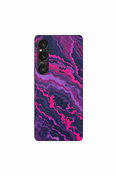 OEM Husa compatibila cu Sony Xperia 1 VI Silicon Gel Tpu Model Midnight Rose ...