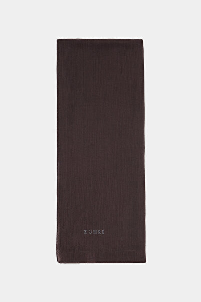Zühre Plain Textured Bitter Brown Shawl 0059
