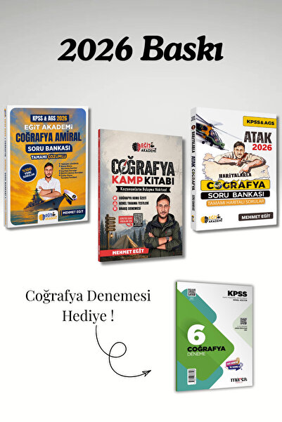 Eğit Akademi 2026 KPSS Coğrafya Kamp Kitabı + Amiral Soru Bankası + Atak Soru...