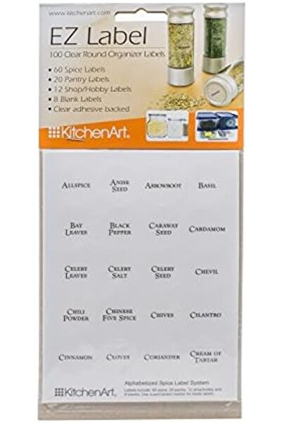 Yıldızan Kitchenart Ez Seasoning Label Kit, 100 Pieces 1285180