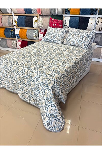 ETE HOMETEX ETEHOMETEX Battal Boy Pamuklu Kapitoneli Yatak Örtüsü Seti
