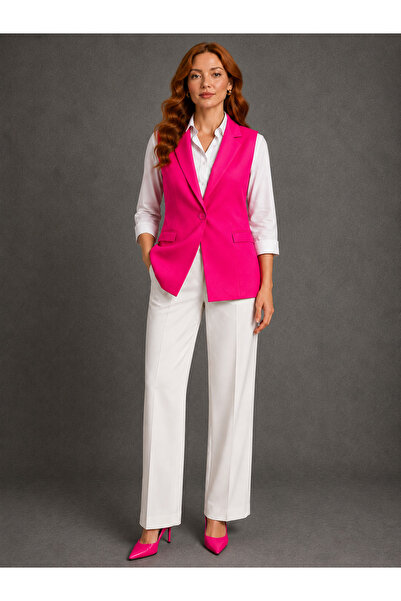 UTDU Classic Single Button Fabric Vest