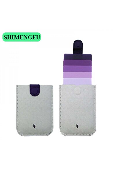 Other Magnetic Microfiber Fabric Wallet for Cards and Cash - Gray with Purple...