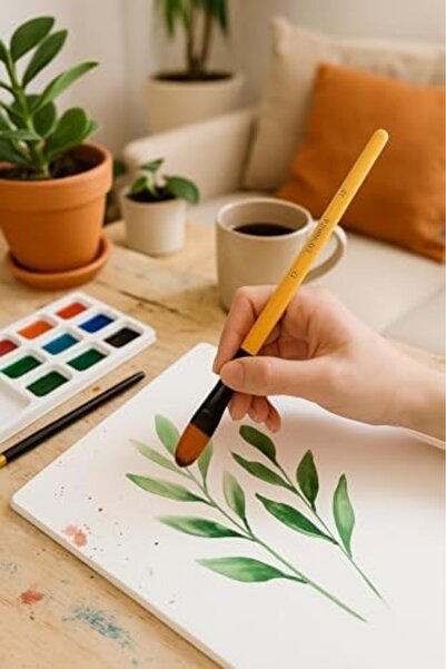Yıldızan مجموعة فرش الرسم البرتقالية من Nzr beautestore، فرشاة فنية للرسم الز...