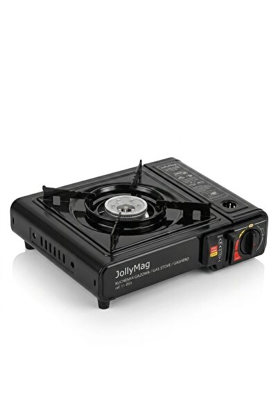JollyMag Aragaz camping portabil, 1 arzator, 2500W, negru, folosit cu butelie...