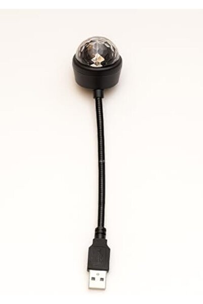 Yıldızan YAKE STORE Araç İçi LED Işık USB Disko Topu Çok Renkli 9 Modlu Tavan...
