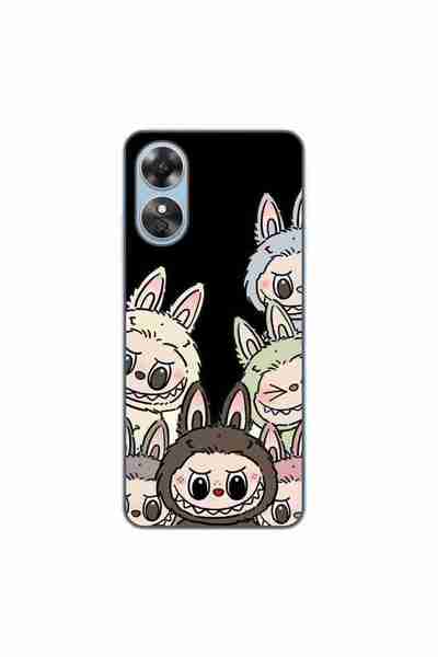 OEM Husa compatibila cu Oppo A17 Silicon Gel Tpu Model Labubu Pattern Black