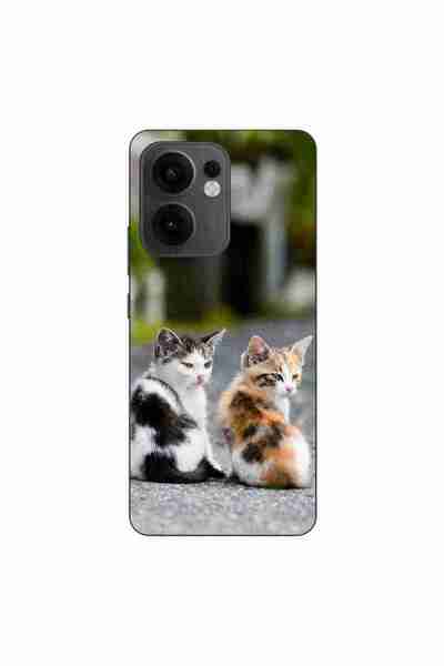 OEM Калъф, съвместим с Oppo Reno13 F, силиконов гел TPU, с шарка на котенца