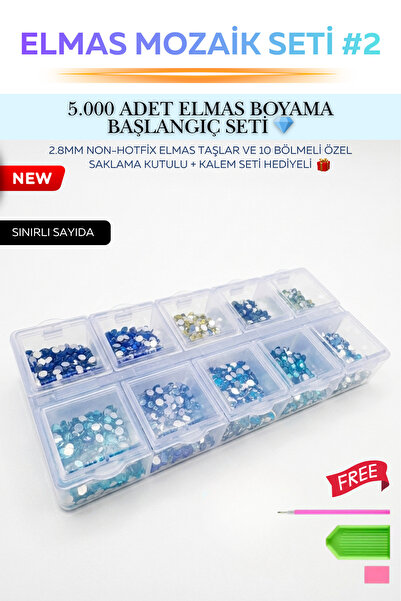 Brextco Store 5000 Adet Kristal Elmas Mozaik/Diamond Painting Taş Seti || - 1...