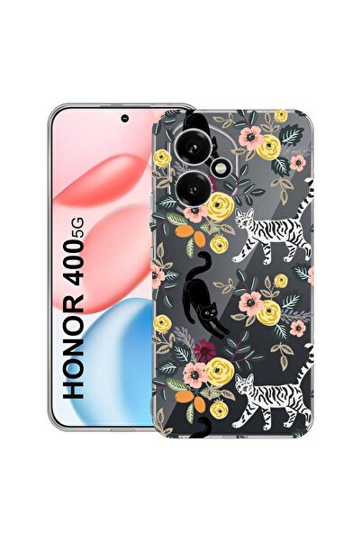 bestcase ¬Æ Husa Clear Silicon pentru Honor 400, Cat Pattern, 2036423 T 1429