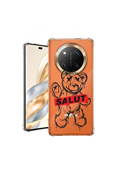 bestcase Калъф за Honor Magic7 Lite, Удароустойчив 1.5ММ, Мече Хелоу, Защита ...