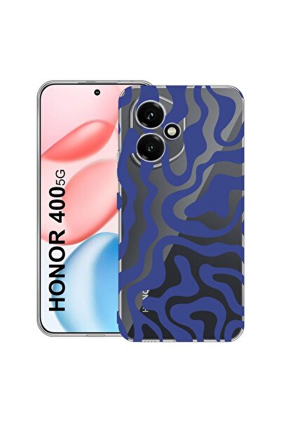 bestcase Διαφανής Θήκη Σιλικόνης για Honor 400, Μπλε Αφηρημένη Γραμμή, 203642...