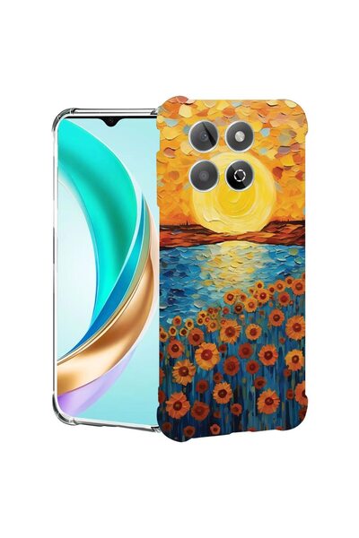 bestcase Husă pentru Honor X7d / 400 Smart cu design pictură floarea-soarelui...