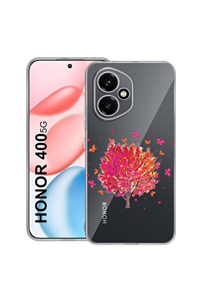 bestcase Διαφανής Θήκη Σιλικόνης για Honor 400, Σχέδιο Δέντρο με Πεταλούδες, ...