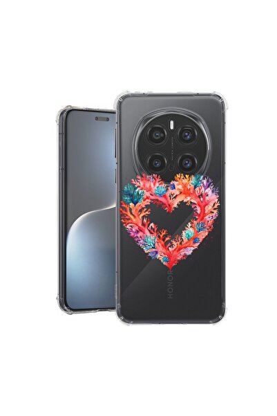bestcase Θήκη για Honor Magic7 Pro, Αντικραδασμική 1.5MM, Κοραλλί Καρδιά, Προ...