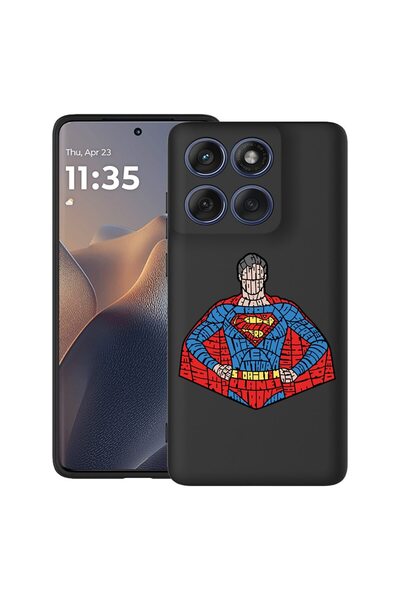 bestcase Θήκη για Poco X6 5G με σχέδιο Σούπερμαν καλλιγραφίας, TPU Ματ Εξαιρε...