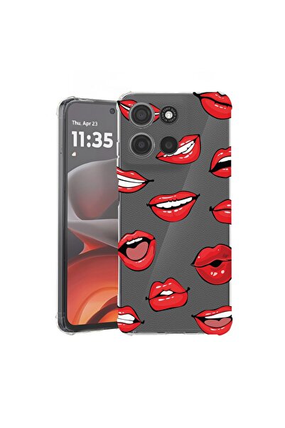 bestcase ¬Æ Husa Anti Shock pentru Motorola Moto G86 cu Design Lips - Kiss Pa...