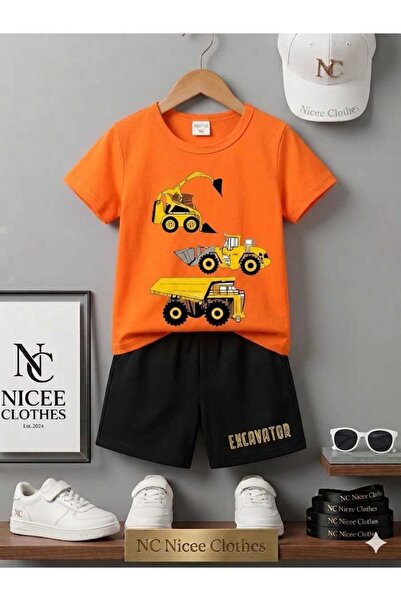 NC Nicee Clothes Tricou și pantaloni scurți de vară pentru copii, unisex (imp...