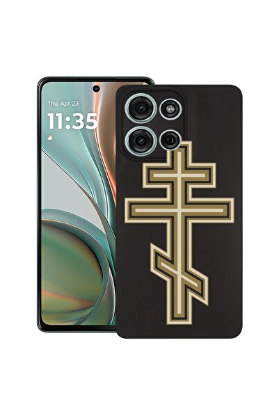 bestcase ¬Æ Husa pentru Motorola Moto G75, Classic Cross, Slim Silicon 0.8MM,...