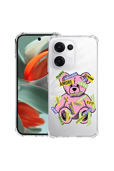 bestcase Съвместим калъф за OPPO Reno13 F 5G, Удароустойчив 1.5ММ, Мечешка за...
