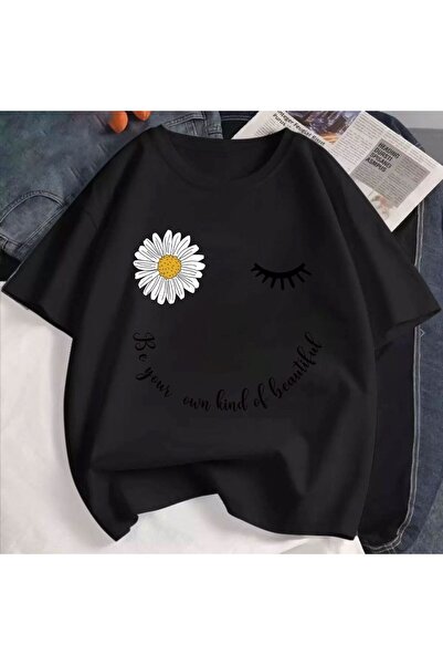 bellanova Oversize Minimalist Graphic Printed Short Sleeve T-Shirt