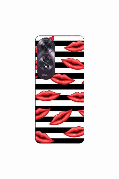 OEM Калъф, съвместим с Oppo A60 4G, силиконов гел TPU, с шарка на райета и це...