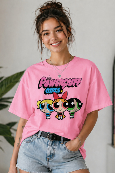 ArtYus Μπλουζάκι Powerpuff Girls με στάμπα Unisex Oversize – Βαμβακερό T-Shir...